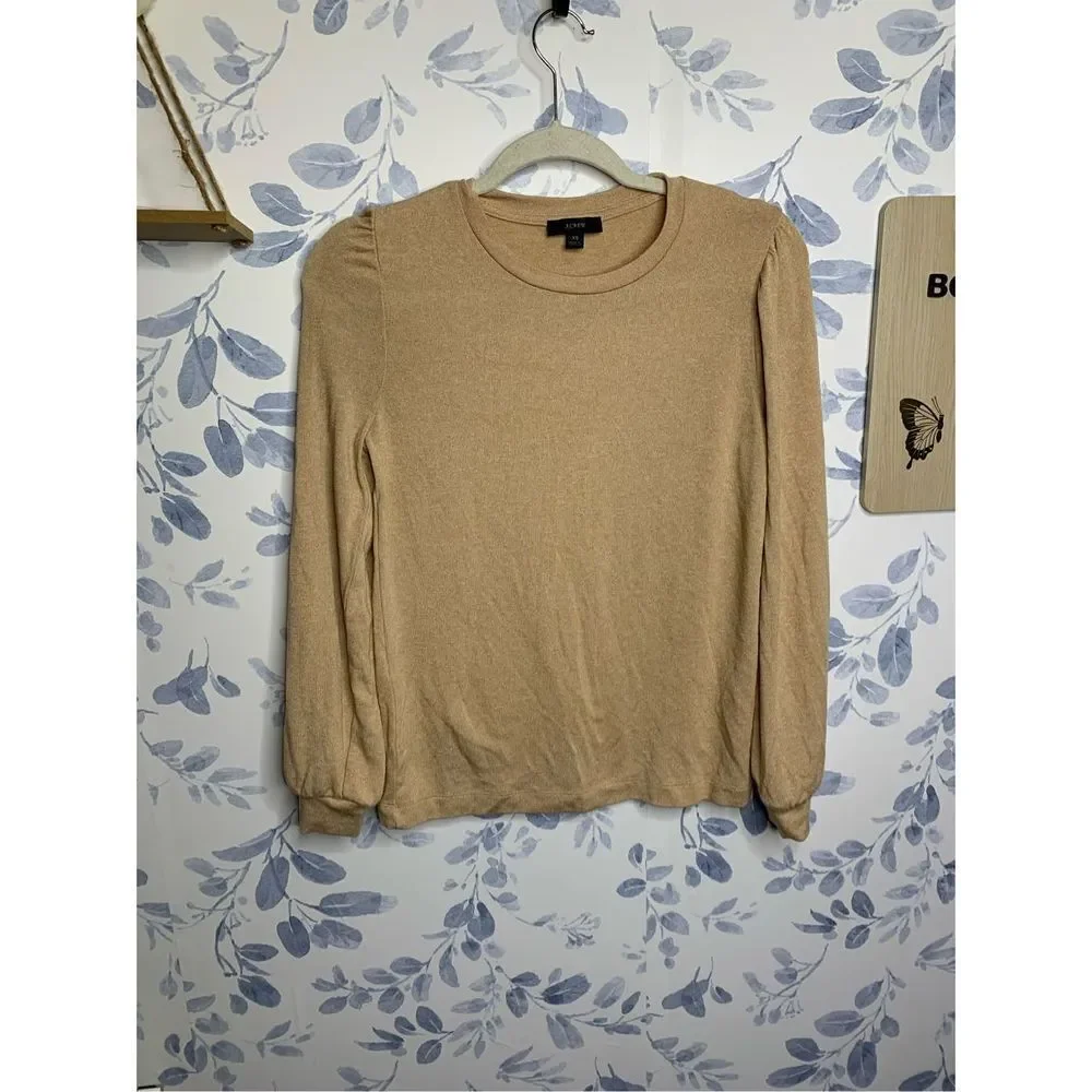 J.Crew Supercozy Puff-Sleeve Pullover Size XS